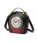 Steampunk klok-tas, zilver/grijs