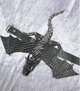 hand-draak Zwart  (Groot)